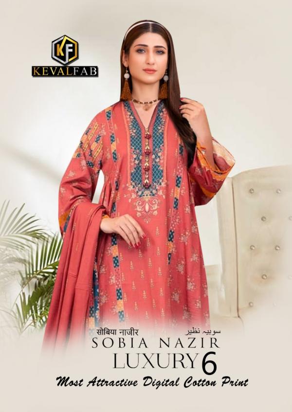 Keval Sobia Nazar Vol-6 Cototn Designer Exclusive Dress Material